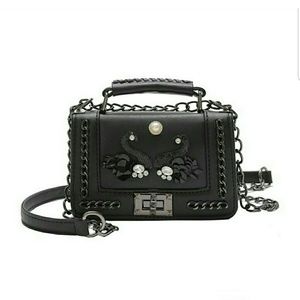 Black Swan Top Handle Fashion Satchel